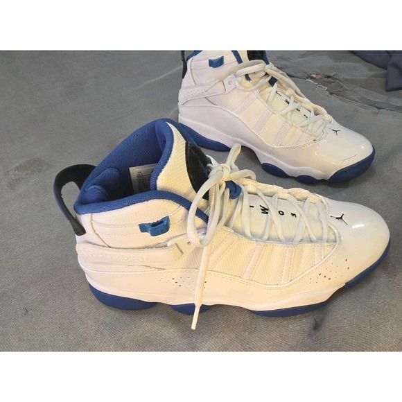 Jordan 6 Rings White/Dark Marina Blue/Black Men\'s Mid Top Lace Up 322992-114 main image 15
